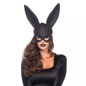Leg Avenue ~ Black Glitter Bunny Mask 🖤